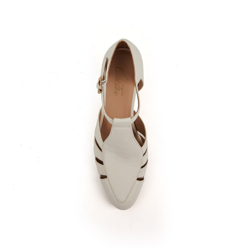Buy Vanessa White Vintage Strappy Sandals Online – CUCTOS
